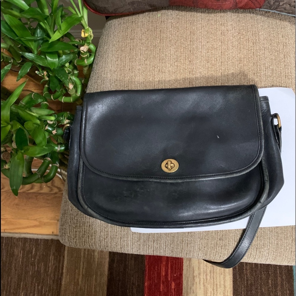 Coach Black Leather Purse Vintage